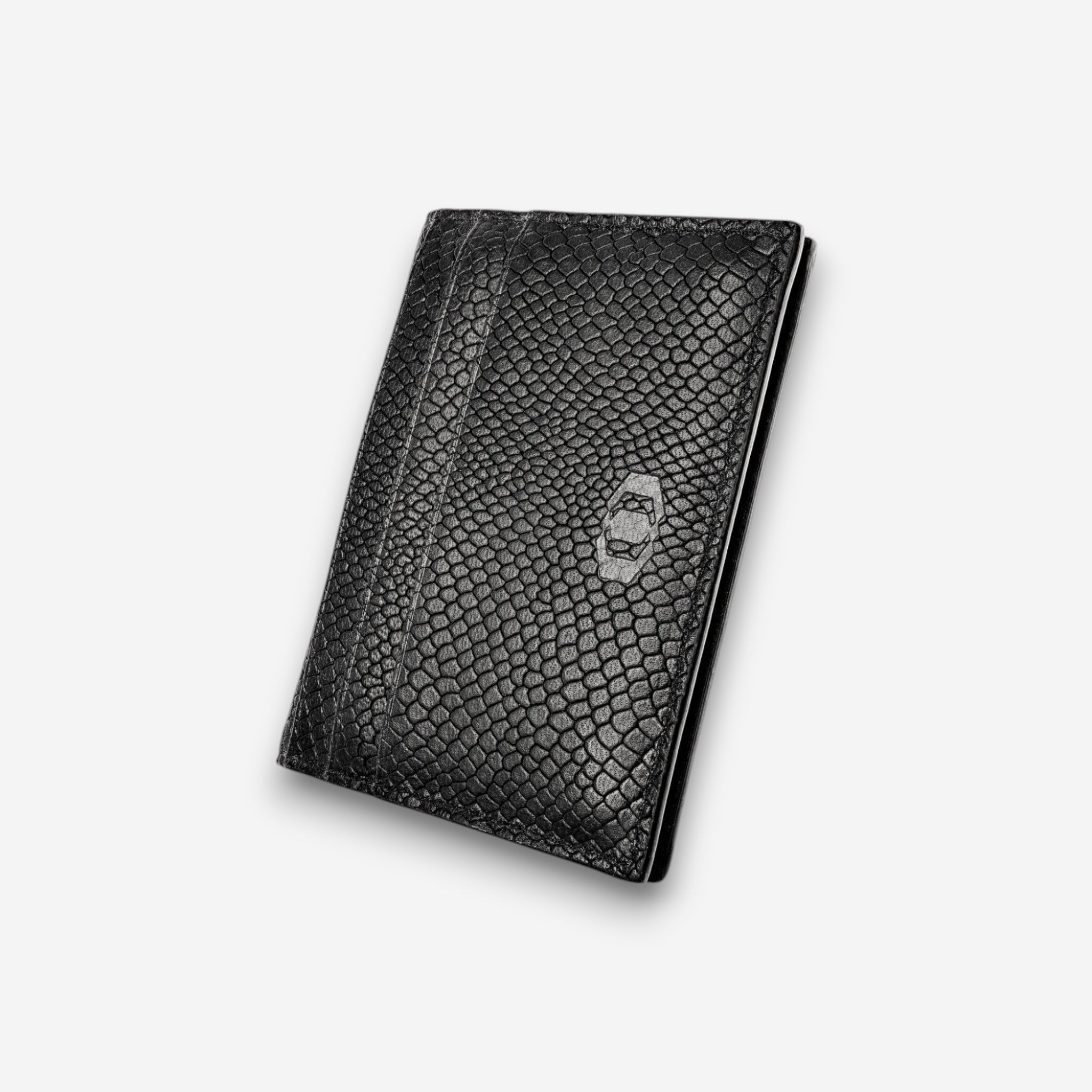 Ace (Black Edge) Slim Cardholder – Snake Leather Coldfire