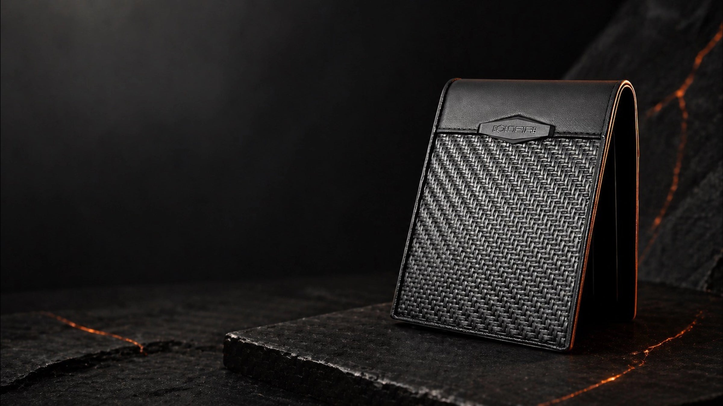 coldfire carbon fiber wallet strike core hero front
