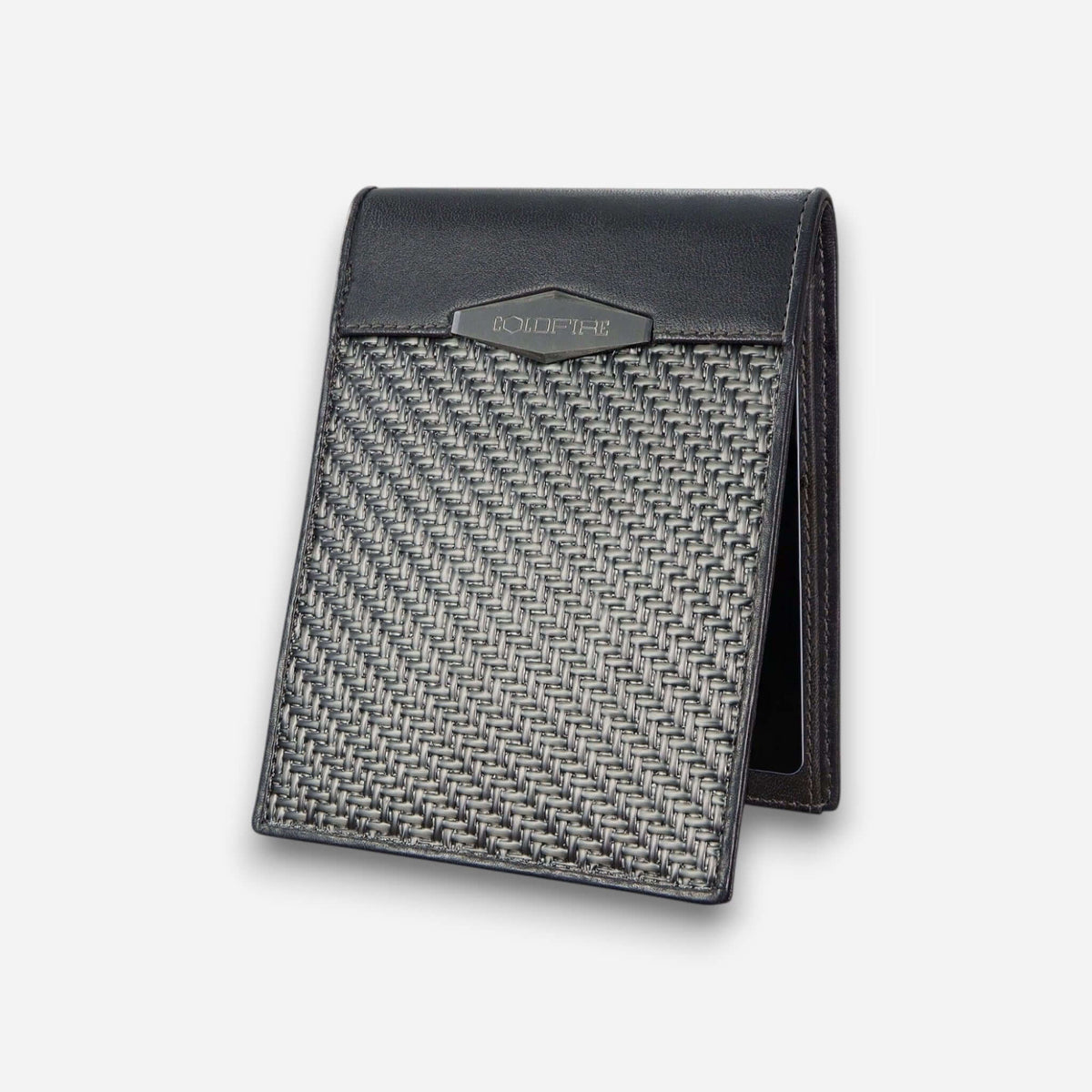 COLDFIRE Strike Core carbon fiber bifold wallet, front view, 6 card slots