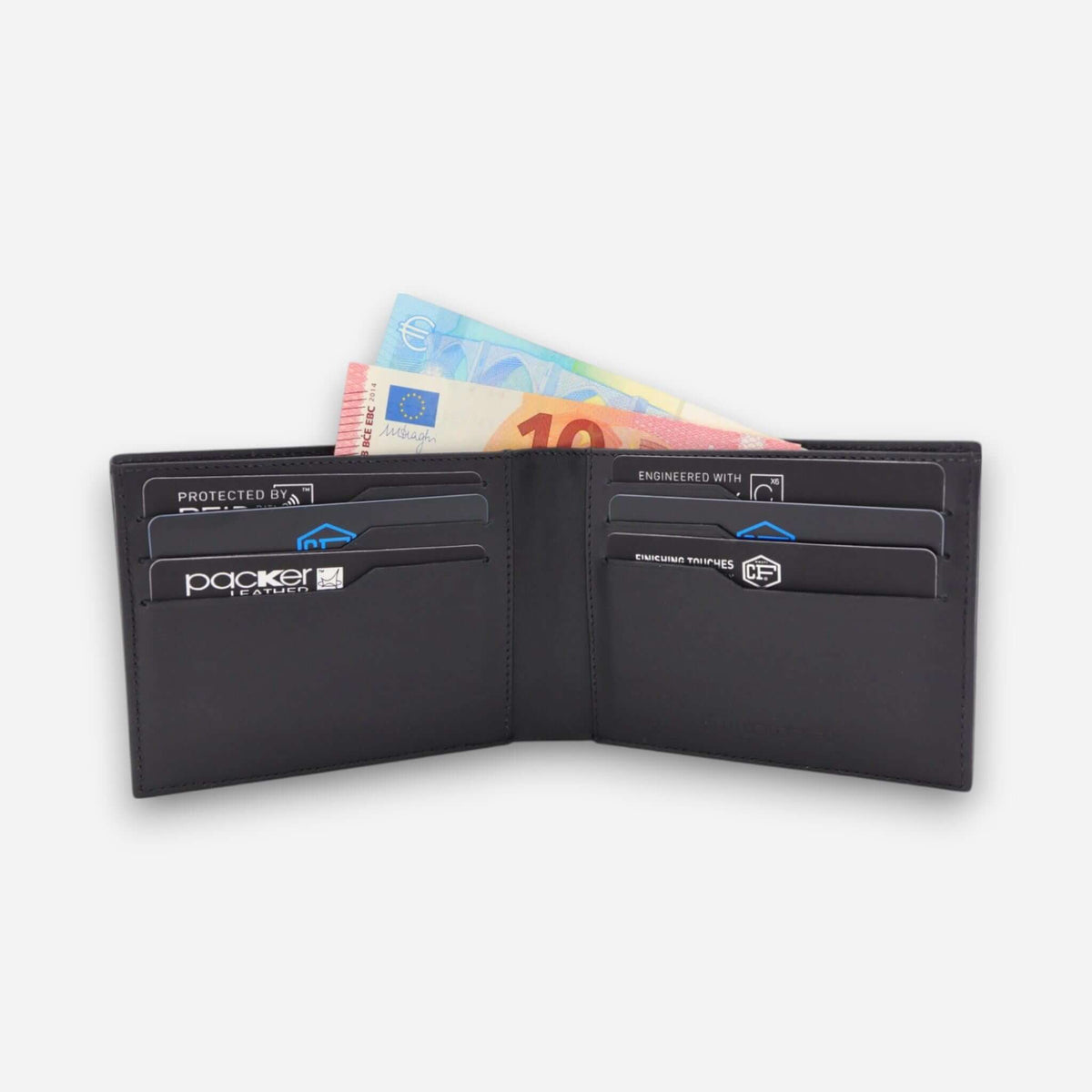 COLDFIRE Strike Core bifold open, full-size bill compartment
