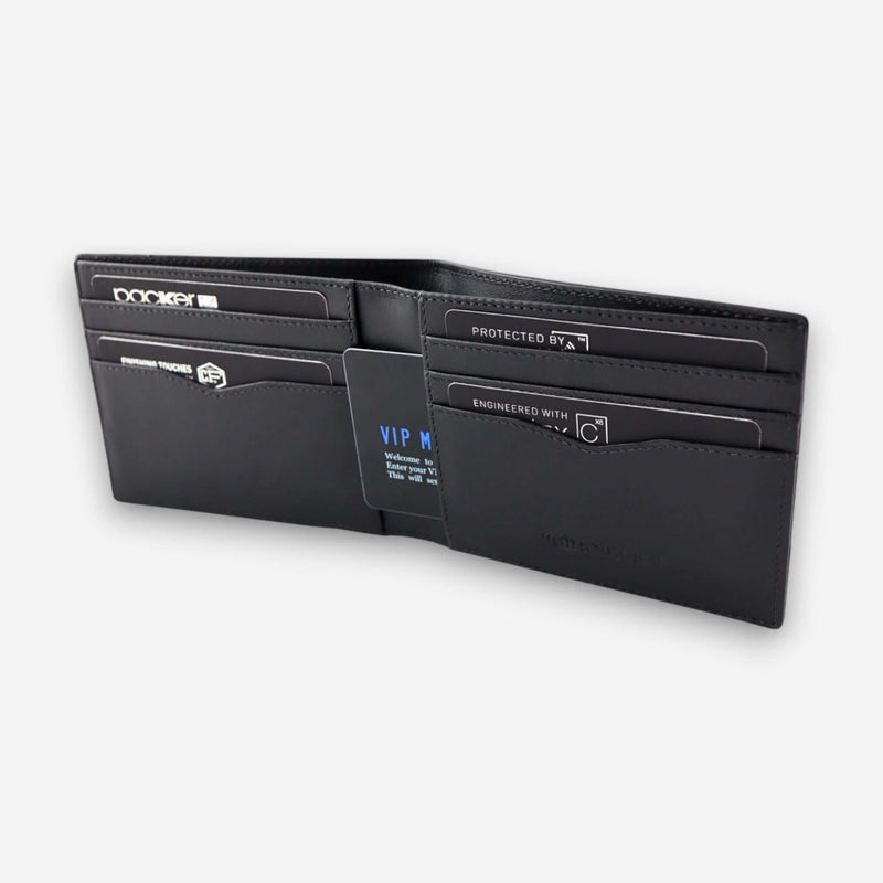 BladeX Slim – Тънък мъжки Портфейл, RFID (Black Edge) interior