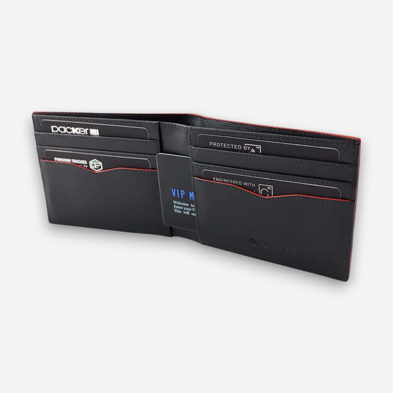 BladeX Slim – Тънък мъжки Портфейл, RFID (Red Edge) interior