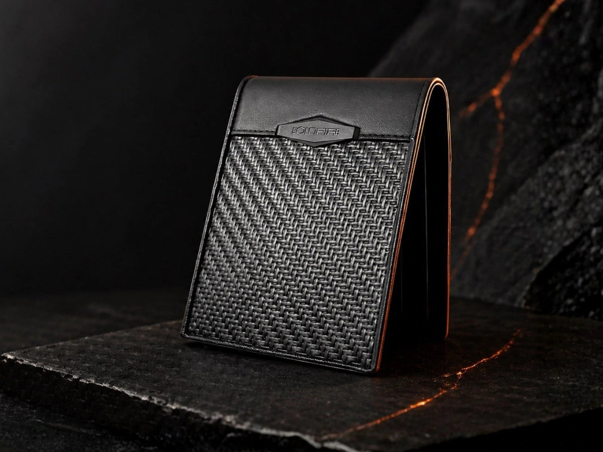 coldfire carbon fiber wallet strike core hero front
